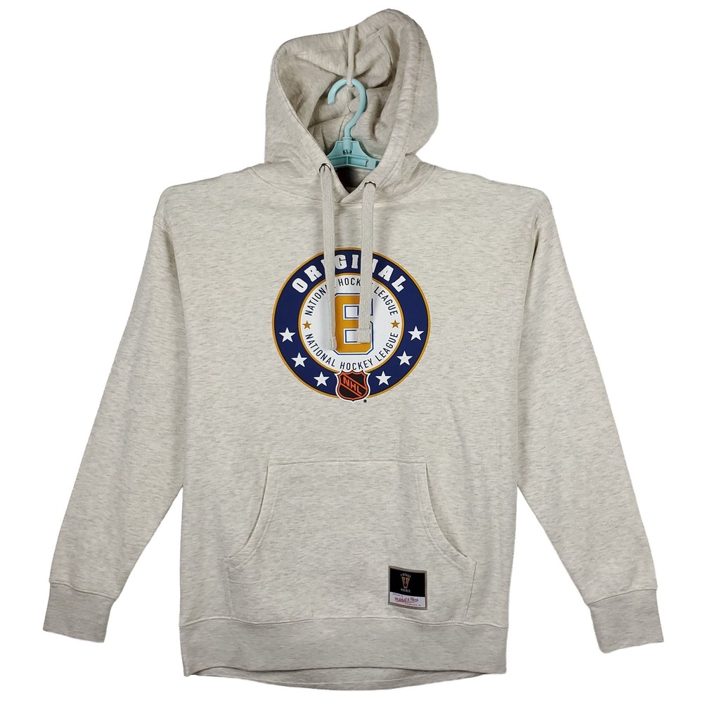 NHL Pioneers Mitchell & Ness Large Hoodie Original 6 Teams 1942-1967 Cream NWT